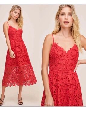 ASTR The Label LACE A LINE MIDI DRESS Sz: S